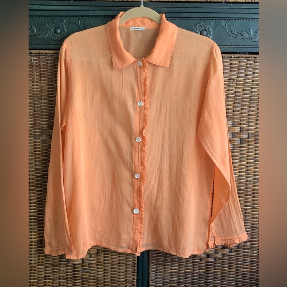 Putamayo Sheer Orange Blouse